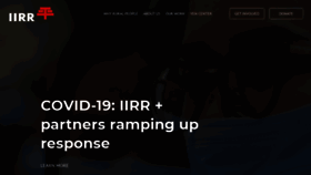What Iirr.org website looked like in 2020 (3 years ago)