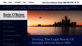 What Ihrieobrienlaw.com website looked like in 2020 (3 years ago)