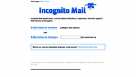 What Incognitomail.com website looked like in 2020 (3 years ago)