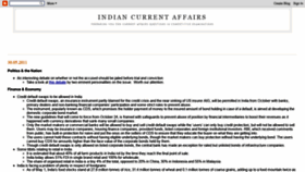 What Indiancurrentaffairs.blogspot.com website looked like in 2020 (3 years ago)