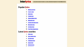 What Interlyrics.com website looked like in 2020 (3 years ago)