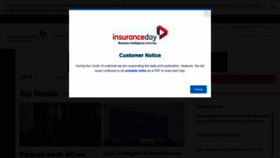 What Insuranceday.com website looked like in 2020 (3 years ago)