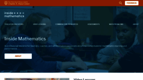 What Insidemathematics.org website looked like in 2020 (3 years ago)