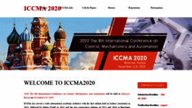 What Iccma.org website looked like in 2020 (3 years ago)