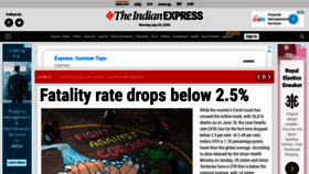 What Indianexpress.com website looked like in 2020 (3 years ago)