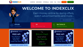 What Indexclix.com website looked like in 2020 (3 years ago)
