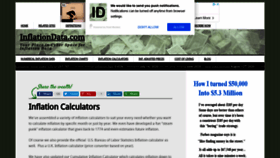 What Inflationdata.com website looked like in 2020 (3 years ago)
