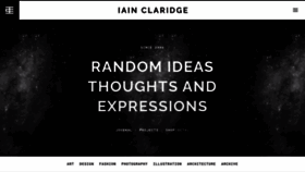 What Iainclaridge.co.uk website looked like in 2020 (3 years ago)