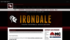 What Irondaleyouthfootball.com website looked like in 2020 (3 years ago)