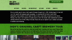 What Indybrewbus.com website looked like in 2020 (3 years ago)