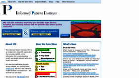 What Informedpatientinstitute.org website looked like in 2020 (3 years ago)