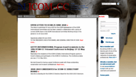 What Icom-cc.org website looked like in 2020 (3 years ago)