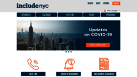 What Includenyc.org website looked like in 2020 (3 years ago)