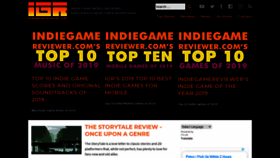 What Indiegamereviewer.com website looked like in 2020 (3 years ago)