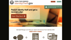 What Idtheft.gov website looked like in 2020 (3 years ago)