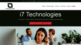 What I7technologies.co.uk website looked like in 2020 (3 years ago)