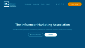 What Influencermarketingassociation.org website looked like in 2020 (3 years ago)