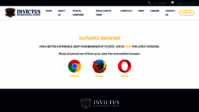 What Invictus.school website looked like in 2020 (3 years ago)