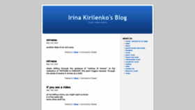 What Irinakirilenko.com website looked like in 2020 (3 years ago)