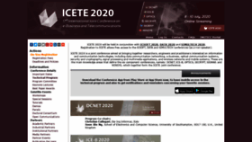 What Icete.org website looked like in 2020 (3 years ago)