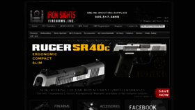 What Ironsightsfirearms.com website looked like in 2020 (3 years ago)