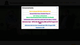 What Iub.edu.pk website looked like in 2020 (3 years ago)