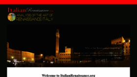What Italianrenaissance.org website looked like in 2020 (3 years ago)