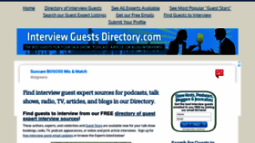 What Interviewguestsdirectory.com website looked like in 2020 (3 years ago)