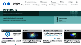 What Inf.hochschule-bonn-rhein-sieg.de website looked like in 2020 (3 years ago)