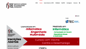 What Istec.pt website looked like in 2020 (4 years ago)