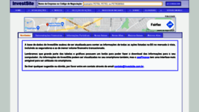 What Investsite.com.br website looked like in 2020 (3 years ago)
