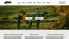 What Impacthealthsharing.com website looked like in 2020 (3 years ago)