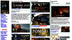 What In70mm.com website looked like in 2020 (3 years ago)