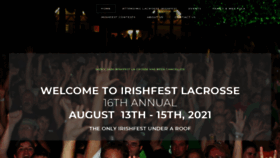 What Irishfestlacrosse.org website looked like in 2020 (3 years ago)