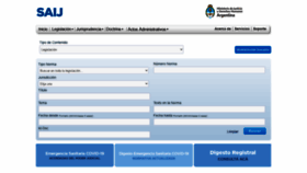What Infojus.gov.ar website looked like in 2020 (3 years ago)