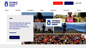 What Immigrantcouncil.ie website looked like in 2020 (3 years ago)