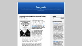 What Isegoria.net website looked like in 2020 (3 years ago)