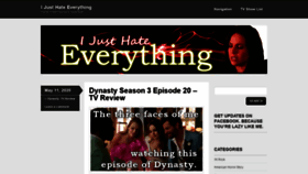 What Ijusthateeverything.com website looked like in 2020 (3 years ago)