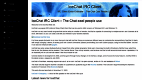 What Icechat.net website looked like in 2020 (3 years ago)