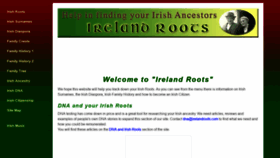 What Irelandroots.com website looked like in 2020 (3 years ago)