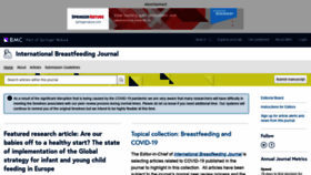 What Internationalbreastfeedingjournal.com website looked like in 2020 (3 years ago)
