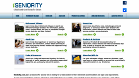 What Iseniority.com.au website looked like in 2020 (3 years ago)