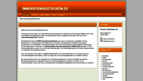 What Innovationsgutschein.eu website looked like in 2020 (5 years ago)
