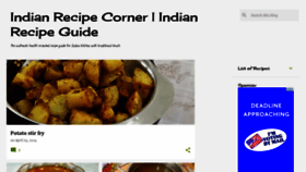 What Indianrecipecorner.com website looked like in 2020 (3 years ago)