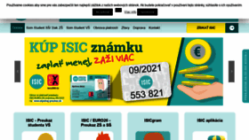 What Isic.sk website looked like in 2020 (3 years ago)