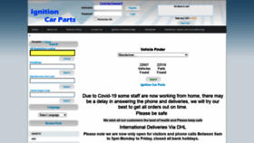 What Ignitioncarparts.co.uk website looked like in 2020 (3 years ago)