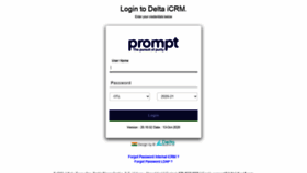 What Icrm.promptsoftech.com website looked like in 2020 (3 years ago)
