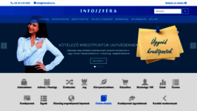 What Infoszfera.hu website looked like in 2020 (3 years ago)