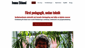 What Ivanaeklund.se website looked like in 2020 (3 years ago)