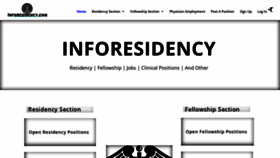 What Inforesidency.com website looked like in 2020 (3 years ago)